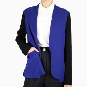 Diane Von Furstenberg Paulette Colorblock Open Front Blazer Size 4